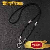 ราคา สร้อยพระ สร้อยคอเชือกร่ม สร้อยคอเชือกเทียน ยาว 24นิ้ว หัวสร้อยสแตนเลส หัวมังกร ประดับเพชร หัวสร้อยสแตนเลสแท้ งานเกรดพรีเมียม (17447688267)