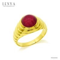 ราคา Lenya Jewelry แหวนทับทิมแท้ Ruby สีแดง สวยโดดเด่น คลาสสิค หัวแหวนพลอยแท้เม็ดโต ตัวเรือนเงินแท้ชุบทองคำขาว เหมาะกับการซื้อเป็นของขวัญให้คนที่คุณรักที่สุด (1367492778)