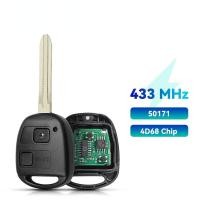 ราคา 60030 50171สำหรับ Toyota Camry Land Cruser 120 Prado กุญแจรถยนต์รีโมท304 433Mhz 4D67เบลด Toy43 4D68 4C ชิพ2ปุ่ม (18409227408)