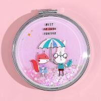 ราคา ซื้อ3ส่งฟรี กระจกแต่งหน้า มี2ด้าน พับได้ ซูมได้ กลิตเตอร์เนื้อเหลว ทรงกลมพับได้ foldable makeup mirror (17445622643)
