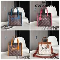 ราคา Coach ใหม่กระเป๋าถือแฟชั่นสำหรับผู้หญิงกระเป๋าสะพายไหล่ขนาดเล็กกระเป๋าทรงรถม้า C8456 (14336512473)