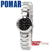 ราคา Pomar นาฬิกาข้อมือผู้หญิง สายทังสเตน รุ่น PM76004SS04 สีเงิน หน้าปัดดำ (8010917033)