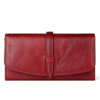 ราคา HUMERPAUL RFID กระเป๋าสตางค์ใบยาวแฟชั่นสําหรับสตรีหนังแท้สีแดงทรงคลัทช์ (19987694594)