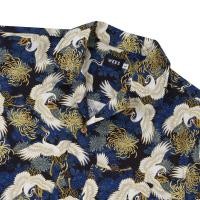 ราคา WEES x Hawaii เสื้อฮาวาย ลายนกกระเรียนมงกุฎแดง ผ้าคอตตอนญี่ปุ่น เสื้อเชิ้ตแขนสั้น กระดุมกะลา (12205173843)