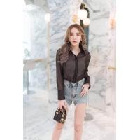 ราคา เสื้อเชิ้ต เสื้อเชิ้ตผ้าแก้ว เสื้อเชิ้ตนิรา เชิ้ต ใส่สวยไฮโซสุดๆ มีหลายสี เสื้อเชิ้ต (19566283793)