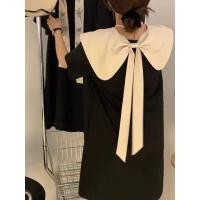 ราคา พร้อมส่ง Butter milk dress C3577 มินิเดรสสั้น มินิเดรสสั้นคอล่า มินิเดรสสั้นโบว์หลัง มี 2 สี ดำ ครีม (16170393507)
