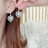 ราคา Neriza Jewelry ต่างหูระย้าประกบเพชรสังเคราะห์ ประกายเทียบเท่าเพชรแท้ NE139 ต่างหูเพชรประกบ ต่างหูเพชร ต่างหูระย้า (18568632895)