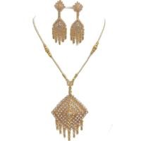 ราคา Vintage jewelry Thai necklace earring set a series of ancient bridesmaid bride thaiwedding gold jewelry necklace (629216243)