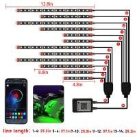 ราคา EKLEVA ไฟ LED มอเตอร์ไซค์ RGBไฟ Led รถจักรยานยนต์ไฟ LED หลากสีกันน้ำควบคุมแอพพลิเคชั่นแถบโคมไฟสร้างบรรยากาศ (20960583918)