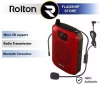 ราคา Rolton K500บลูทูธแบบพกพาไมโครโฟนลำโพงเครื่องขยายเสียงไมค์โทรโข่ง MP3สำหรับครูคู่มือนำเที่ยว (19351930582)