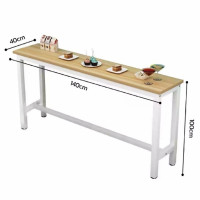 ราคา MeeBan โต๊ะบาร์ไม้ทรงสูง โต๊ะบาร์คาเฟ่ โต๊ะบาร์ตกแต่งร้าน ขาเหล็กแข็งเเรงทรงสูง มี 2 สี เฉพาะโต๊ะ (11898834269)