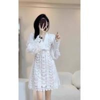 ราคา พร้อมส่ง JISOO S 4XL X3 Dress เดรส เดรสสั้น มินิเดรส เดรสผ้าลูกไม้ดอกไม้ฉลุปักผีเสื้อ เดรสสีขาว เดรสสีพื้น เดรสสาวอวบ ใส่ไปทะเล ใส่ไปงานแต่งงาน ใส่ออกงาน (18737445669)
