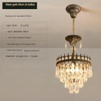 ราคา โคมระย้ามงกุฎสำหรับห้องนอนไฟติดเพดานแบบโรมาติกโคมไฟเดินในคริสตัลย้อนยุคโคมไฟเดินโคมไฟ LED 35ซม เหล็ก (20537521063)