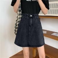 ราคา กระโปรงสั้น กระโปรงยีนส์ผู้หญิง กระโปรงทรงเอ เอวสูง รุ่นใหม่ เกาหลี แฟชั่น กระโปรงยีนส์ทรงสลิม (15720069237)