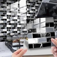 ราคา Dragonpad 10Pcs สติกเกอร์กระเบื้องลายอิฐ Self Adhesive กระเบื้องฟิล์มสติ๊กเกอร์ติดผนัง20X20ซม สำหรับห้องน้ำเฟอร์นิเจอร์ตู้ Decor (15642228074)