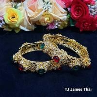 ราคา เครื่องประดับชุดไทย กำไลชุดไทย กำไลนางรำ กำไลพลอย กำไลเพชรตาแมว ราคาต่่อ 1 คู่ สวยประหยัด (12188671335)