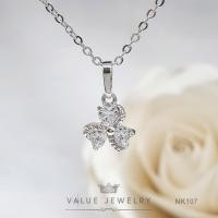 ราคา สร้อยคอพร้อมจี้ ประดับคริสตัลเพชรรูปหัวใจ Heart Shaped 3 ดวง ขนาดเล็ก เครื่องประดับ สร้อย NK107 ValueJewelry (8281437766)