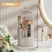 ราคา กล่องเก็บแปรงแต่งหน้า ที่เก็บแปรงแต่งหน้า มีฝาปิด หมุนได้ 360 องศา กันน้ำและกันฝุ่น ขนาด 24 24 40ซม (21293790118)