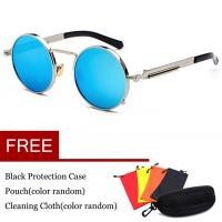 ราคา 2018 VINTAGE Polarized แว่นกันแดดทรงกลมสไตล์สตีมพังค์แว่นตาแฟชั่นกลางแจ้ง Sea แว่นตา (10067708683)