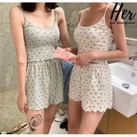 ราคา พร้อมส่ง เซตชุดนอน เซ็ทชุดนอน เซ็ตเสื้อกางเกง ชุดเข้าเซท ชุดนอนเซ็กซี่ ชุดนอนไม่ได้นอน ครอปเกาหลี ครอปสายฝอ 5028 (17193220554)