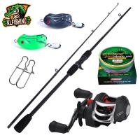 ราคา พร้อมตก คันเบ็ดตกปลาคันเบท สปิน รอกเบท รอกสปิน เหยื่อตกปลา กบยาง คัน1 8เมตร รอก คันตีเหยื่อปลอม อุปกรณ์ ครบชุด พร้อมตก สายพีอี2 0 (17737924113)