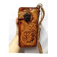 ราคา กระเป๋าสตางค์หนังแท้ ฟรีสายหนังแท้100 รุ่นTT01 (15255759546)