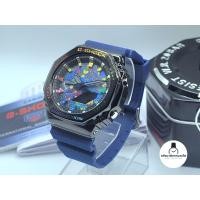 ราคา นาฬิกาข้อมือนาฬิกาชาย G SHOCK รุ่น GM 2100 หน้ารุ้ง หัวเหล็กสายเรซิ่น (20764486274)