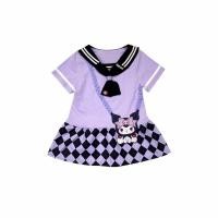 ราคา ชุดเด็กทารกน่ารัก Sanrio Kuromi กระโปรงมีจีบของขวัญเด็กผู้หญิงผ้าฝ้ายแขนสั้นผ้าคอตตอนอนิเมะฤดูร้อน (20238591510)