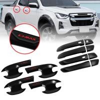 ราคา เบ้ารองมือเปิดประตู ครอบมือจับประตู รุ่น อิซูซุ ดีแม็กซ์ ISUZU D MAX DMAX ปี 2019 2020 สีดำด้าน โลโก้แดง 12 ชิ้น (7469504171)
