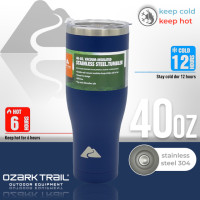 ราคา Ozark trail Slim 40oz แก้วน้ำสแตนเลสเก็บอุหภูมิทรงสลิม (19666761033)