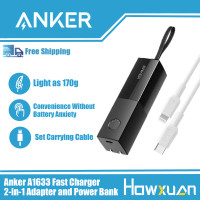 ราคา Anker A1633 Charger 2 in 1 Batttery And Dual USB Wall Charger 5000mAh Batttery Fast Charging Foldable Plug Supply For iPhone iPad Android Samsung Galaxy and More with 12 Months Warranty (17552748865)