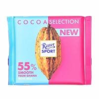 ราคา ช๊อคโกแลต Ritter Sport Dark Milk Chocolate Ghana from cocoa 55 Smooth with Cocoa 100 g BBF 20 08 24 (2336592179)