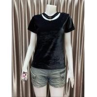 ราคา เสื้อยืเแฟชั่นคอโช้คเกอร์จี้มุกกํามะหยี่ผู้หญิง รุ่นใหม่ ผลิตจากผ้ากํามะหนี้เนื้อดี ผ้านิ่มใส่สบาย ไม่ร้อน (17258314184)