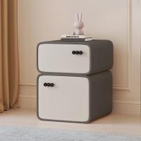 ราคา โต๊ะข้างเตียงไม้จริงเรียบง่ายและทันสมัยตู้ที่เก็บของวางพื้นสไตล์ครีมขนาดเล็กแคบพิเศษสีแดงติดตั้งฟรี (20362868435)