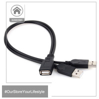 ราคา HITN ใหม่ USB 2 0 1หญิงถึง2ชาย Y Splitter Data SYNC CHARGING EXTENSION CABLE (20680076752)
