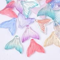 ราคา 10pc Transparent Spray Painted Glass Pendants Mermaid Fishtail Mixed Color 19x19 5x3 5mm Hole 1 2mm (20252794749)