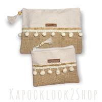 ราคา กระเป๋า มินิมอล ผ้ากระสอบ แต่งพู่ กระเป๋าสตางค์ ใส่เหรียญ ใส่ปากกา กระเป๋าใส่เครื่องสำอาง มี 2 ขนาด (11720696009)