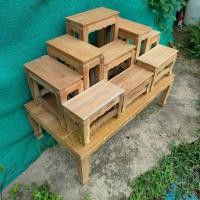 ราคา MK42 โต๊ะหมู่บูชาไม้สักทั้งชุดรวมฐาน หมู่ 9 หน้า 6 100 53 78 ซม รวมฐาน ไม้สัก งานยังไม่ได้ทำสี (19446715164)