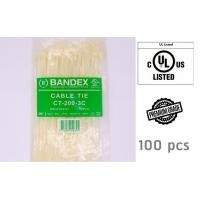 ราคา BANDEX CABLE TIE เคเบิ้ลไทร์ เคเบิ้ลไท สายรัด คุณภาพดี แข็งแรง มีหลายขนาดให้เลือกภายใน สีขาว 100เส้นต่อแพ็ค (8645827002)