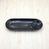 ราคา จานเปล จานเซรามิค ทรงมน มีช่องใส่น้ำจิ้ม ขนาด4 1 x 10 6 นิ้ว มีให้เลือก 4 สี ทูโทน ดำ ขาว และ ลายคราม (16499715926)