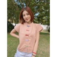 ราคา C16 เสื้อผ้าฝ้าย คอจีน สีหวานพาสเทล รุ่นขายดี (12361246489)