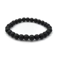 ราคา MATT ONYX นิลดำแบบด้าน เลือกขนาดเม็ดหินได้ 4 6 8 10 มม หินแห่งอำนาจบารมี นิลแท้ สร้อยข้อมือหินนำโชค by siamonlineshop (12226227792)