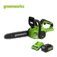 ราคา Greenworks เลื่อยตัดไม้ 24V พร้อมแบตเตอรี่ 4 แอมป์และแท่นชาร์จเร็ว รุ่นใหม่ (10598596)