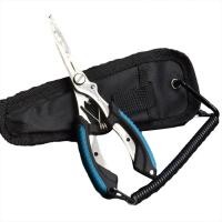 ราคา DM คีมจับปลาอเนกประสงค์จมูกตรงพร้อมตะขอแหวนปรับขนาดได้ตัดเอ็นตกปลาสแตนเลสสองสีกันลื่นที่จับ Luia คีม (20487133035)