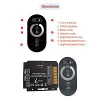 ราคา รีโมทควบคุม LED สำหรับแถบไฟ LED ควบคุมระยะไกลระบบสัมผัสไร้สายรีโมทคอนโทรลแบบสัมผัส RGB แบบ DC12V 24V Diymore (18959091233)