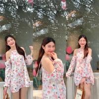 ราคา Pinky dress มินิเดรสเว้าไหล่ (18854494436)