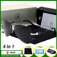ราคา 4 in 1 likai4 Original Benz แว่นกันแดดโพลาไรซ์สำหรับผู้ชายขับรถขับรถไร้กรอบป้องกันรังสียูวีแว่นตาผู้ชาย (2575348351)