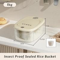 ราคา JustLiving กระปุกกล่องเก็บข้าวสารสำหรับห้องครัว1ชิ้น5 10กก ถังเก็บข้าวสารกันแมลงกันความชื้นความจุมากเกรดอาหารปิดผนึกกล่องเก็บข้าวสารกระป๋องผนึกกันลมเข้ากล่องเก็บข้าวสาร (19046873122)