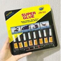 ราคา 8 หลอด กาวร้อน กาวติดป้าย พลาสติก ยาง โลหะ เซรามิก ไม้ หนัง หินต่างๆ Super Glue 3g กาวตราช้าง (17255911989)