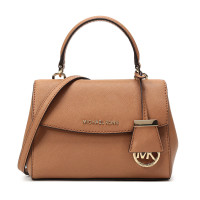 ราคา กระเป๋าถือ Michael Kors แท้ หนังแท้ หนัง Saffiano ฟอกแบบกันรอยขีดข่วน หรูหรา มีสายยาว ใบเล็ก ทรงยอดนิยม MICHAEL KORS Ava XS Crossbody Leather (20414712726)